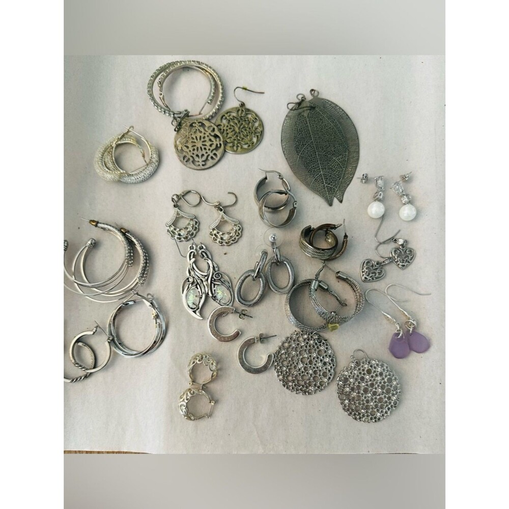 Silver Earring Bundle (19) Pierced